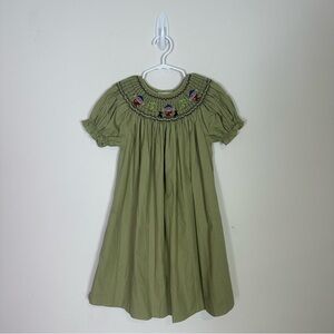 Rosalina Collections Toddler Girls Smocked Scarecrow Dress Size 4 T Fall Preppy